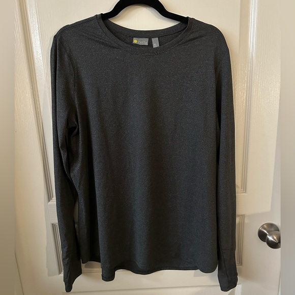 Zella Tops - Zella Grey Striped Longsleeve T-Shirt | Size XL